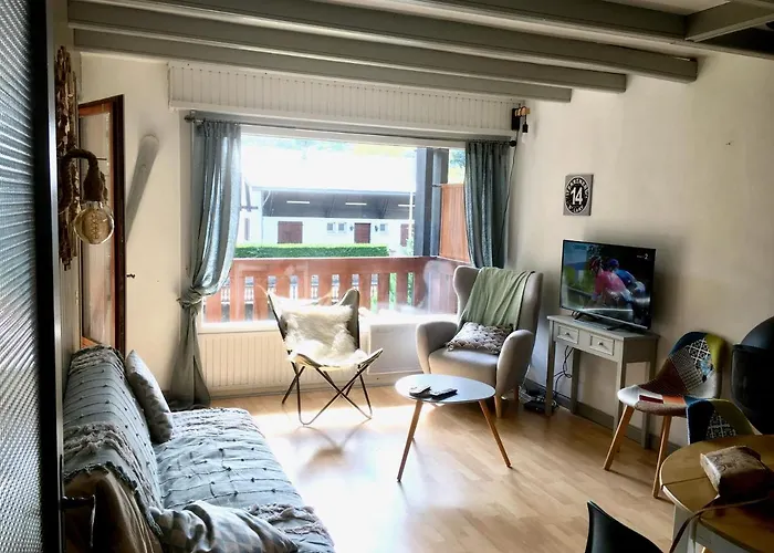 T2 Centre Village - Proximite Telecabine - Vue Montagne Plein Sud - Terrasse Couverte - Balcon - 1 Lit Double En 160 - Salon 1 Canape Convertible En 140 - Cuisine Separee